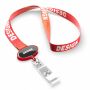 Polyester sublimatie lanyard met ovale badge reel met logo
