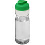 H2O Active® Base 650 ml sportfles met flipcapdeksel - Transparant/Groen