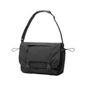 KENTO URBAN RCS recycled nylon 15.6 inch Messenger, zwart