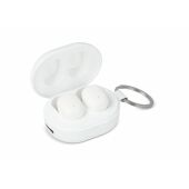 Mini Draadloze Oordopjes Sleutelhanger formaat