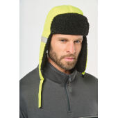 Gewatteerde pet met oorkleppen Fluorescent Yellow One Size Gewatteerde pet met oorkleppen Fluorescent Yellow One Size