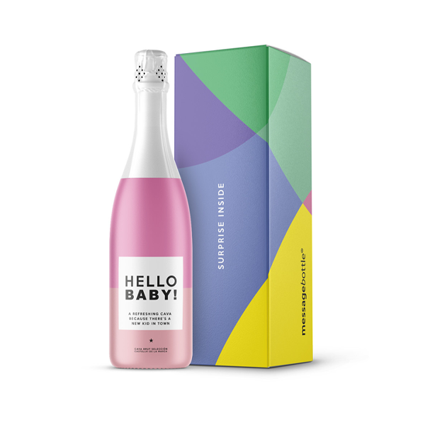 Momentenfles Hello Baby Pink