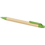 Berk recycled carton and corn plastic ballpoint pen (black ink) - Green