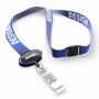 Polyester sublimatie lanyard met ovale badge reel met logo