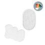 Geborduurde patch met merrow rand