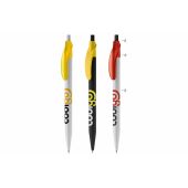 Balpen Cosmo combi - Wit/transparant / Fluor assorti
