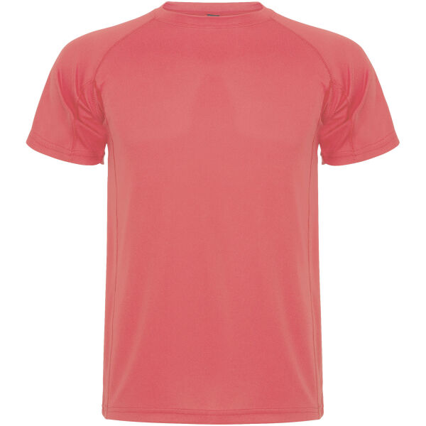 Montecarlo short sleeve men's sports t-shirt - Fluor Coral - S