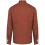 Linnen herenoverhemd Burnt Brick XXL Linnen herenoverhemd Burnt Brick XXL