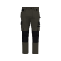 Tweekleurige heren werkbroek Dark Khaki / Black 58 FR