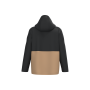 3-in-1 regenparka met capuchon in twee kleuren uniseks Camel / Black XXL