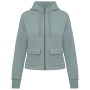 Ecologische sweatvest met capuchon French Terry Jade Green XL