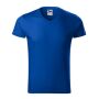 T-shirt men's Slim Fit V-neck royal S