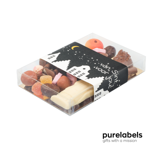 Sinterklaas chocolade | Chocolade en Snoep Box met sleeve | 200 Gram