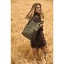 Tas met dubbel voorvak Washed Black One Size Tas met dubbel voorvak Washed Black One Size