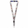 Afneembare polyester keycord met gesublimeerde satijnen overlay