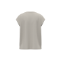 Eco-friendly ladies' sleeveless t-shirt with shoulder pads Ivory XL