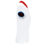 Dames-sportpolo White / Red / Sporty Royal Blue S