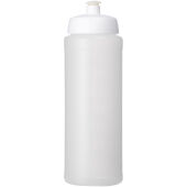 Baseline® Plus grip 750 ml sportfles met sportdeksel - Transparent/Wit