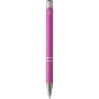 Moneta balpen van gerecycled aluminium (blauwe inkt) - Magenta