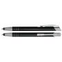 Aluminium touch-stylus balpen Tours Zwart - Blauwe inkt
