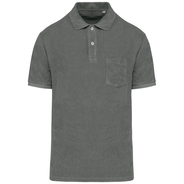Ecologische badstof herenpolo Iron Grey XS Ecologische badstof herenpolo Iron Grey XS