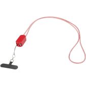 Anser gerecycleerde plastic smartphonesnoer met geïntegreerde 27W 5-in-1 kabel - Rood
