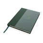 Words GRS certified RPET & Kraft A5 notebook, green, green