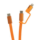Arc Ultra-thin RCS recycled 60W 2 in 1 magnetische kabel, oranje