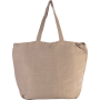 Grote tas van jute/katoen met binnenvoering Washed Natural One Size
