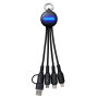 6-in-1 oplaadkabel met licht REEVES-PUHALANI II - blauw, zwart