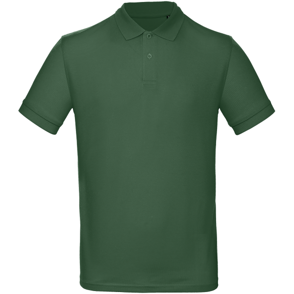 Men's organic polo shirt Bottle Green S Men's organic polo shirt Bottle Green S