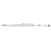 5-in-1 aluminium toolpen, wit