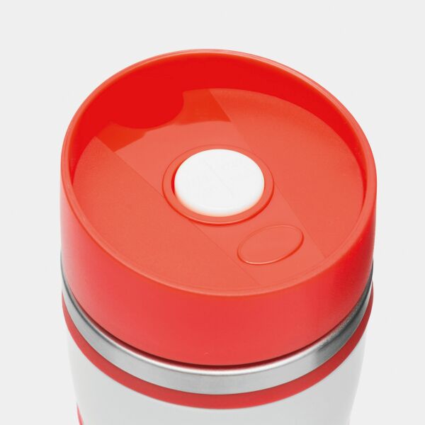 ARABICA - Dubbelwandige isoleerbeker rood, wit ARABICA - Dubbelwandige isoleerbeker rood, wit