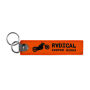 Geborduurde sleutelhanger met dubbele metalen ring