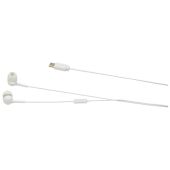 Baekdu bedrade Type-C headset met opbergdoos van gerecycled plastic - Wit