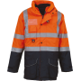 Multifunctionele 7-in-1 veiligheidsparka Hi Vis Orange / Navy M