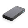 Skywave RCS gerecyclede kunststof zonne-powerbank 10000 mAh, zwart