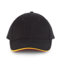 Orlando - 6 panel cap Black / Yellow / Red One Size Orlando - 6 panel cap Black / Yellow / Red One Size