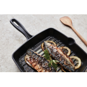 VINGA Monte geëmailleerde grillpan, zwart