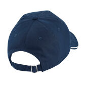 Authentic 5 Panel Cap - Piped Peak - White/French Navy - One Size Authentic 5 Panel Cap - Piped Peak - White/French Navy - One Size