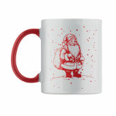 FESTIMUG - Keramische kerst mok 300ml - Wit/rood