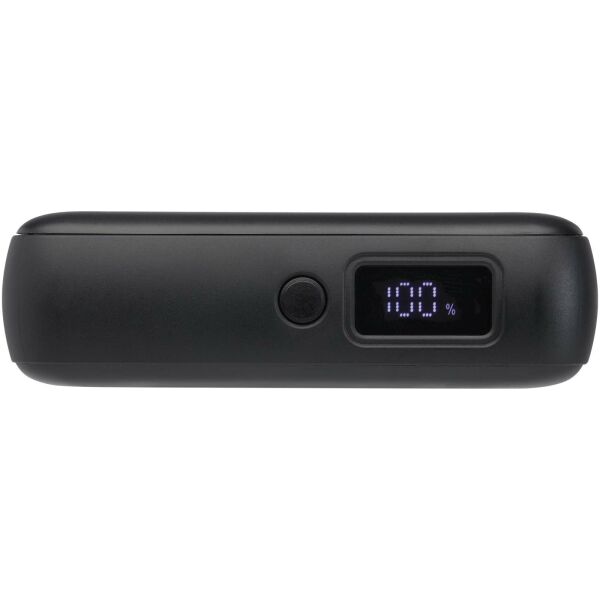 Acrux tabletpowerbank van 10.000 mAh 35 W met ingebouwde Type-C kabel van gerecycled plastic - Zwart Acrux tabletpowerbank van 10.000 mAh 35 W met ingebouwde Type-C kabel van gerecycled plastic - Zwart