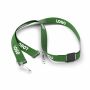 Polyester Pantone-gematchte zeefdruk keycord met 2 clips