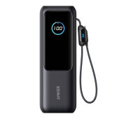 Anker Powerbank 25.000 mAh 165W met ingebouwde  kabel, grijs, zwart