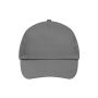 5 Panel Promo Cap Lightly Laminated dark grey one size