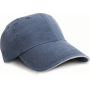 Verwassen fine line katoenen pet met sandwichbies Navy / Putty One Size Verwassen fine line katoenen pet met sandwichbies Navy / Putty One Size
