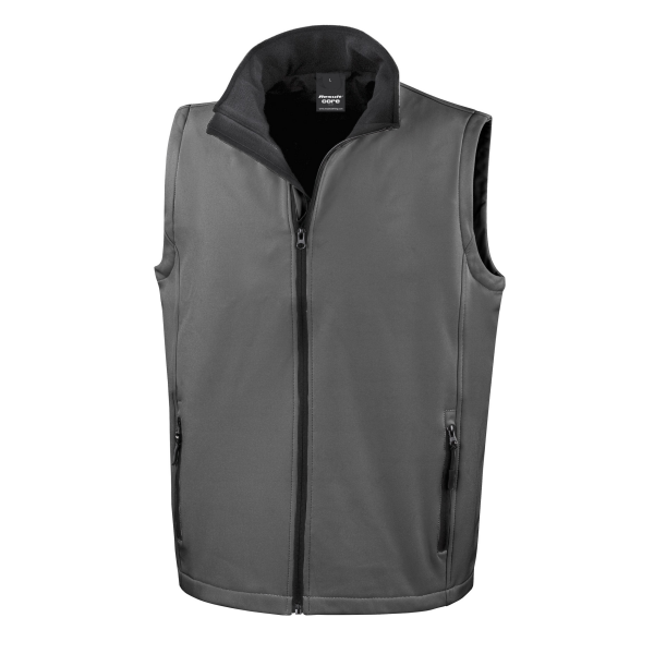 Core Printable Softshell Bodywarmer Charcoal / Black 4XL Core Printable Softshell Bodywarmer Charcoal / Black 4XL