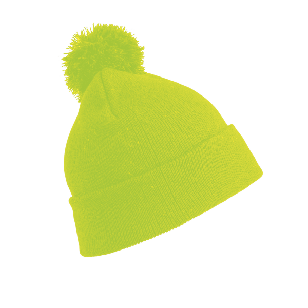 Pomponmuts Beanie Fluorescent Yellow One Size Pomponmuts Beanie Fluorescent Yellow One Size