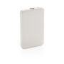 5.000 mAh zakformaat powerbank met geïntegreerde kabels, wit