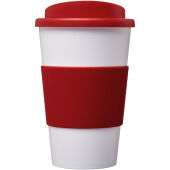 Americano® 350 ml geïsoleerde beker met grip - Wit/Rood Americano® 350 ml geïsoleerde beker met grip - Wit/Rood